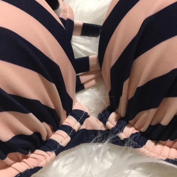 Aerie Stripe Pink and Blue Bikini Top - Picture 3 of 5